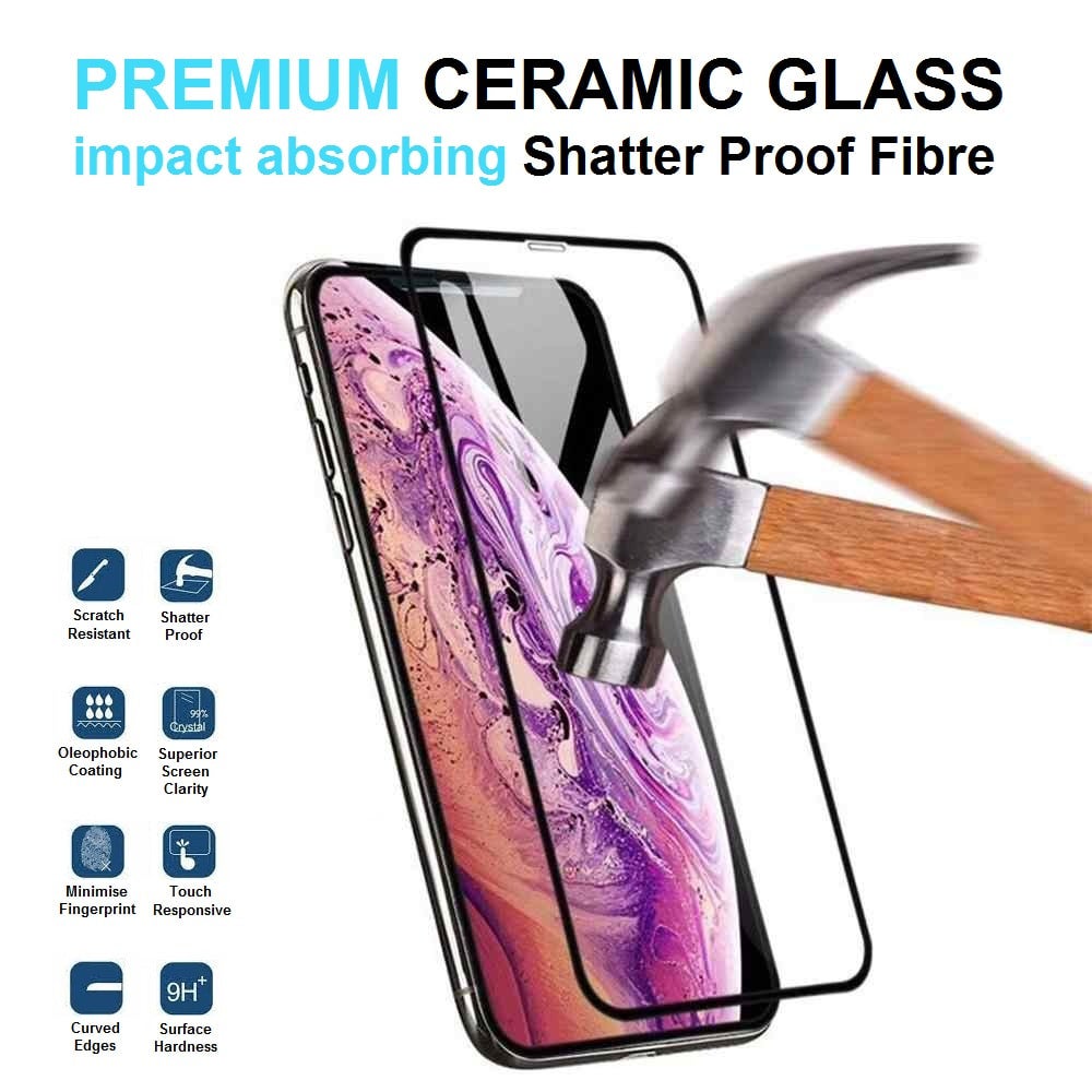 iPhone screen protector shatter proof ceramic glass screen protector